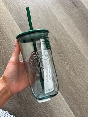 NEW STARBUCKS GLASS TUMBLER GIVY